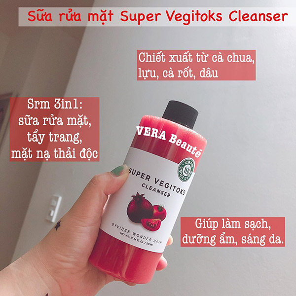 Sữa Rửa Mặt Thải Độc Rau Củ Super Vegitoks Cleanser
